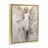 Stupell Industries Ivory Abstract Angel Black Framed Floater Canvas Wall Art - 3 of 4