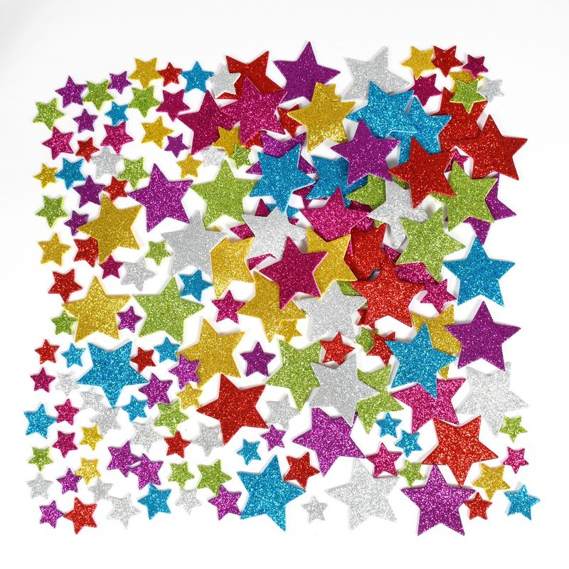 READY 2 LEARN™ Glitter Foam Stickers - Stars - Multicolor, 168 Per Pack, 3 Packs, 2 of 10
