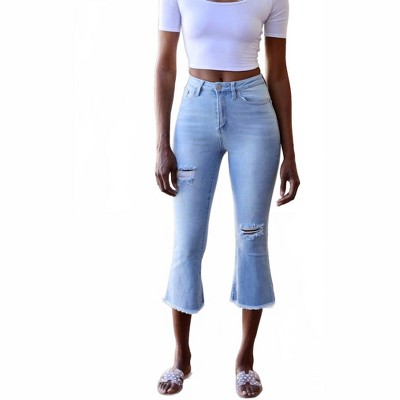 Women's Tenielle High-rise Flare Ankle Flood Jean - YMI