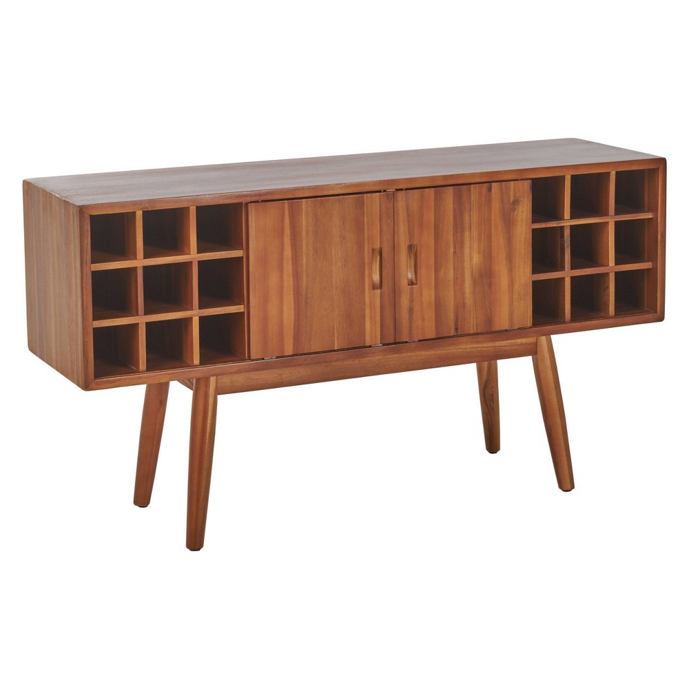 Photos - Display Cabinet / Bookcase Edlyn Mid Century Bar Cabinet Light Oak - Christopher Knight Home