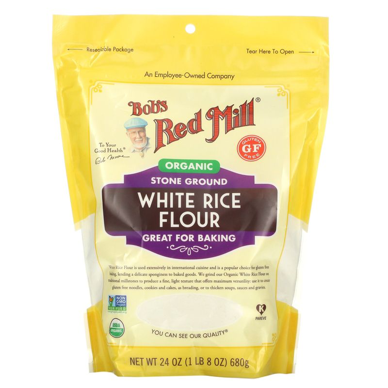 Bob's Red Mill Organic White Rice Flour, 24 oz (680 g), 1 of 3