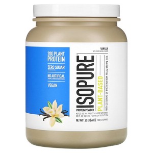 Isopure Plant-Based Protein Powder, Vanilla, 1.23 lb (560 g) - 1 of 2