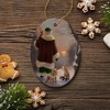 Santa's Foxes Woodland Sunset Art Christmas Ornament| OrnamentallyYou - image 4 of 4