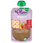 Plum Organics Mighty Protein & Fiber Banana White Bean Strawberry & Chia Baby Food Pouch - 4oz