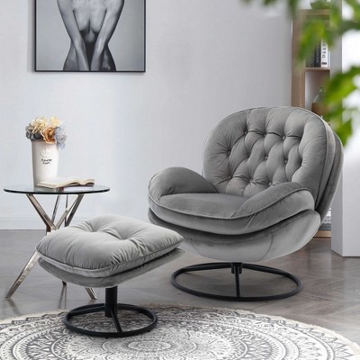 LOVMOR Accent chair TV Chair Living room Chair with ottoman