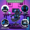 360° Swivel Gaming Chair with Retractable Footrest, Adjustable Height PU Leather Computer Chair, Ergonomic Lumbar & Headrest Support for Home Office - 4 of 4