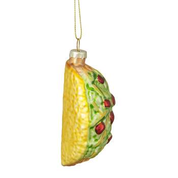 Northlight 3.5" Yellow Taco Glass Christmas Ornament