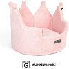 Nandog Pet Gear Prive  Crown Cozy Round Dog & Cat Bed Collection Washable Indoor Pet Bed - Royal Micro Blush Pink 18" Large - 4 of 4