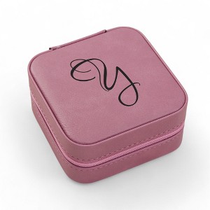 Personalization Mall Personalized Pink Leatherette Jewelry Case - 1 of 1