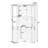 Coolbibila-63'' Tall Garden Wood Storage Cabinet, Mini Greenhouse Cold Frame With Waterproof- Roof And Lockable Door For Backyard, Storage Sheds - 4 of 4