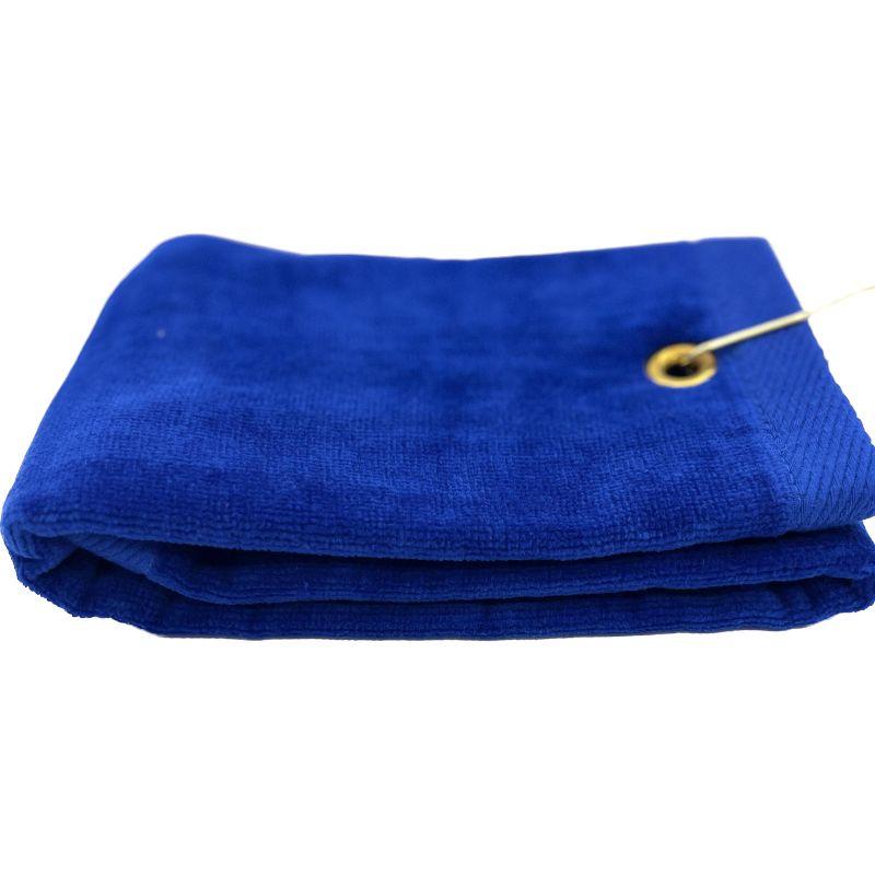 TowelSoft Premium 100% Cotton Terry Velour Golf Towel with Tri-fold Hook & Grommet Placement 16 inch x 26 inch, 3 of 6