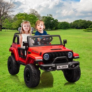 24V 7A Kids Ride On Truck Car, Electric Vehicles for Toddles, Powered Riding On Cars with Remote Control, 4 Wheeler Suspension, Led Lights, Music - 1 of 4
