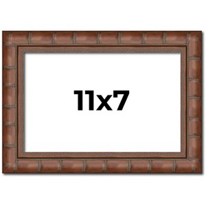 PosterPalooza | 11x7 Modern Bamboo Picture Frame, UV Acrylic, 5 Finishes - 1 of 4