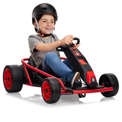 24V Kids Electric Go Kart, Kids Ride on Drifting Car with 300W Motors, Music Power Display, Max Load 155 LBS Racing for Kids 8-12 Years