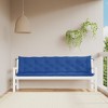 vidaXL Garden Bench Cushions 2 pcs Blue - 78.7"x19.7"x2.8" - Water-Resistant Oxford Fabric for Outdoor/Patio/Indoor Furniture - 2 of 4