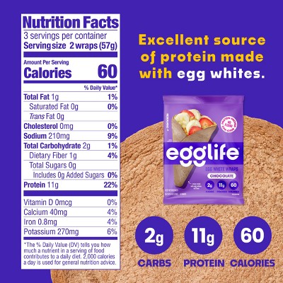 egglife Chocolate Egg White Wraps - 6oz
