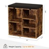 Shoe Storage Cabinet Bench,Entryway Bench with Storage and Seating,Shoe Rack with Cushion and Adjustable Shelf - 3 of 4