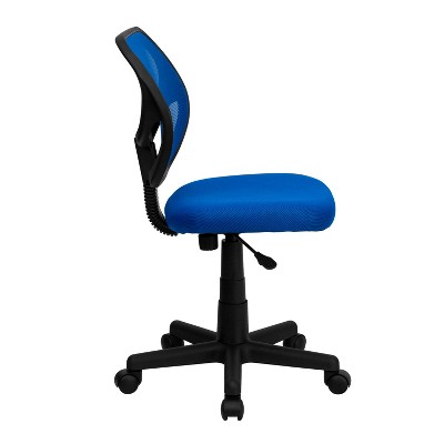 Sleek Blue Mesh Swivel Task Chair with Lumbar Support