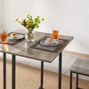 Yaheetech 5-Piece Dining Room Set with 1 Square Table, 4 Backless Stools, Kitchen Table Set - 4 of 4