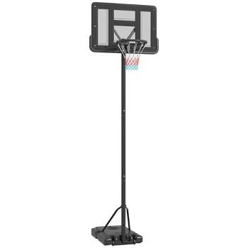 Soozier Swimming Pool or Backyard Portable Basketball Hoop, 7.5-10FT Height Adjustable for Youth & Adults