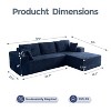 MAXYOYO 104" Modular Sectional Sofa Couch, with L-Shape Chaise, Modern Boneless Couch for Living Room, No Assembly Required - 2 of 4