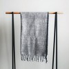Slickblue Handwoven Cotton Hand Towel with Tassels, Decorative Kitchen & Bath Towel, Beige or Navy, 20x20 - 3 of 4