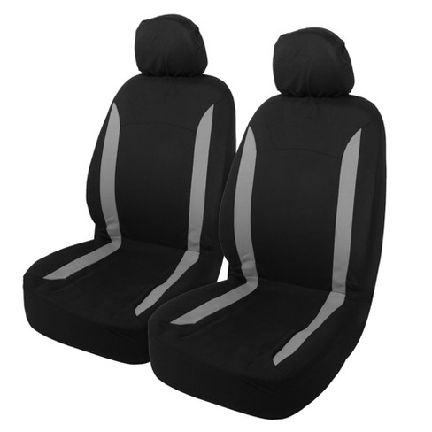 Unique Bargains Universal Interior Car Seat Covers Head Rest Cover Washable  Flat Padding Polyester Sponge Car Seat Covers Fit for Cars Gray 4 Pcs