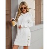 Coolmee Womens Sweater Dress Long Sleeve Crewneck Casual Slim Fit Pullover Knit Sweater Dresses with Side Button - 4 of 4