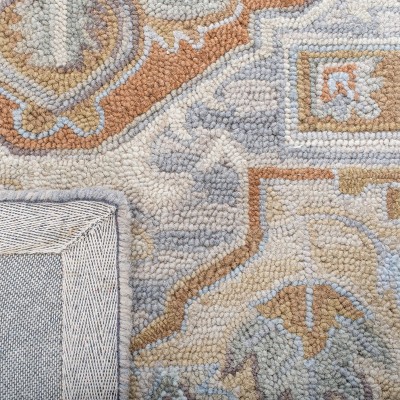 Heritage Beige and Gray Hand-Tufted Wool Area Rug