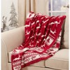 50"x60" Christmas Sweater Design Throw Blanket Red - Saro Lifestyle - 4 of 4