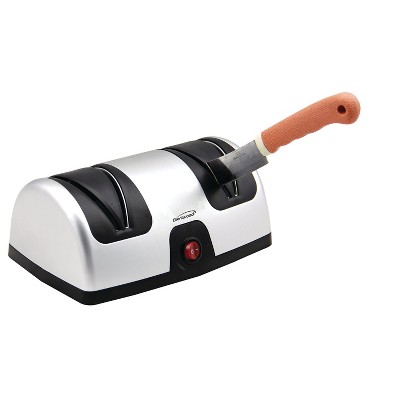 Brentwood Silver and Black 2-Stage Electric Knife Sharpener