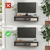 INFURNIC TV Stands and Consoles Wall Mounted TV Stand with Open Storage for Living Room and Home Office, Grey, 47.75"*11.75"*9.5" - 4 of 4