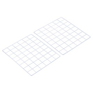 Unique Bargains Metal Wall Photo Pictures Display Decor Wire Grid Panel 2 Pcs - 1 of 4