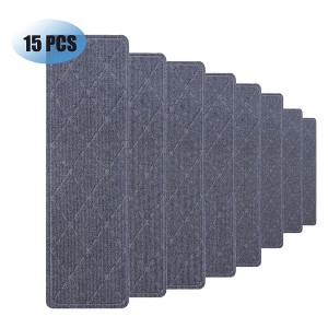 15 Pack 9-in x 28in. Stair Treads Non Slip for Wooden Steps Indoor - 1 of 4