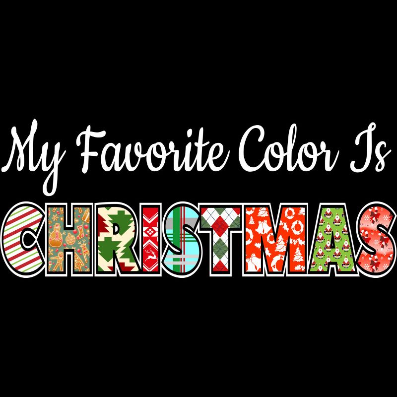 Women's Design By Humans My Favorite Color Is Christmas By c3gdesigns Racerback Tank Top, 2 of 4