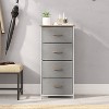 Emma and Oliver 4 Drawer Storage Dresser with Cast Iron Frame, Wood Top and Easy Pull Fabric Drawers with Wooden Handles - 4 of 4
