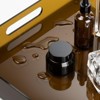 Attop 16x12 Inch Large Acrylic Tray with Handles Ottoman Coffee Table Serving Tray for Snacks Desserts Drinks Party Amber - 4 of 4
