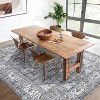 Acekool 9x12 Washable Area Rug, Soft Non-Slip Oriental Medallion Carpet, No Shedding Large Floor Mat for Living Room Bedroom Dining Room, Grey - 3 of 4
