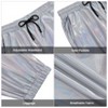 Mens Metallic Shiny Disco Pants Drawstring Waist Party Nightclub Dance Rave Cosplay Tapered Trousers with Pockets - 3 of 4