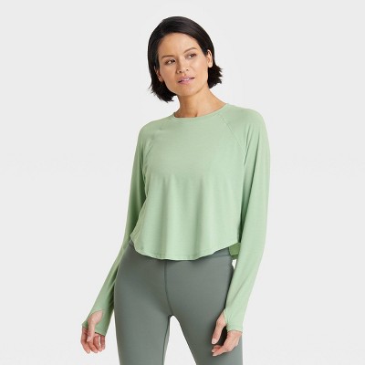 Women's Long Sleeve Crop Top - All In 