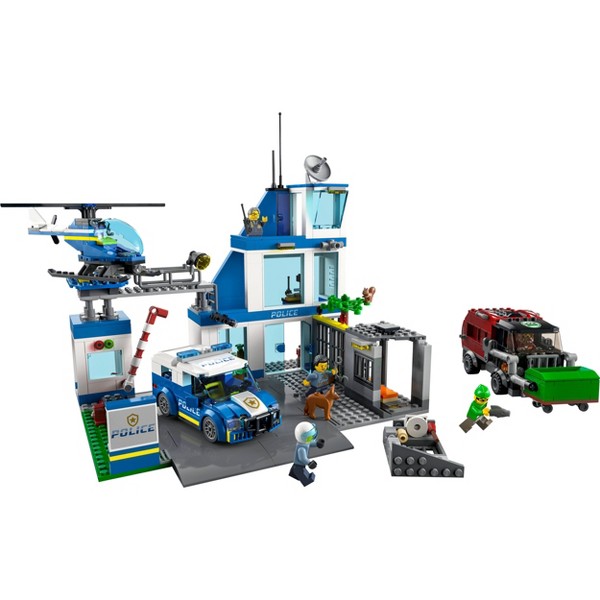 LEGO City Camión de Estación de Policía y Set de Helicóptero 60316 2