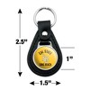 California State University Long Beach Dirtbags logo Black Leather Keychain - 2 of 4