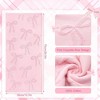 BAGOKIE Hand Towels for Bathroom Coquette Bow Hand Towels 100% Cotton Absorbent, 13.7 x 29.5 Inch 2 Pcs Pink - 2 of 4