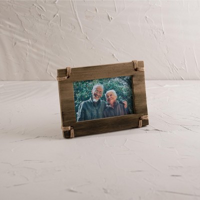 Classic White Wood Tabletop and Wall Photo Frame
