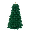 Kurt Adler 9-Inch Battery Operated Green Christmas Tree Candle with LED Flicker Flame - 4 of 4