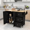 MAYEERTY Rolling Mobile Kitchen Island with Drop Leaf£¬Locking Wheels & Storage Cabinet - 4 of 4