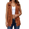 Imily Bela Women's Casual Military Utility Vest Lightweight Sleeveless Drawstring Jackets with Pockets - 4 of 4