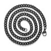 Crucible Men's Beveled Edge Curb Chain Black Steel Necklace - 4 of 4