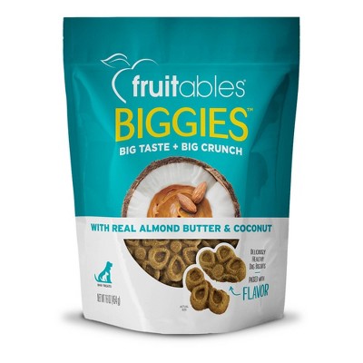 Fruitables Biggies Almond Butter & Coconut Crunchy Dog Treats - 16oz