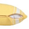 20" X 20" Yellow And White 100% Cotton Geometric Zippered Pillow - 4 of 4